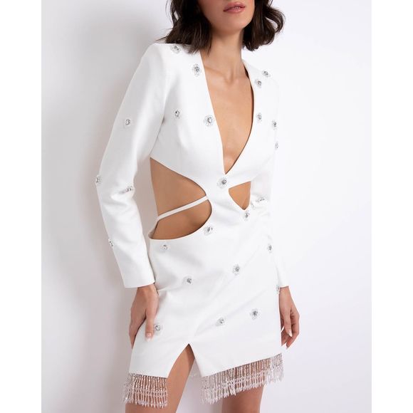 PATBO HAND-BEADED CUT-OUT BLAZER MINI DRESS - Picture 4 of 13